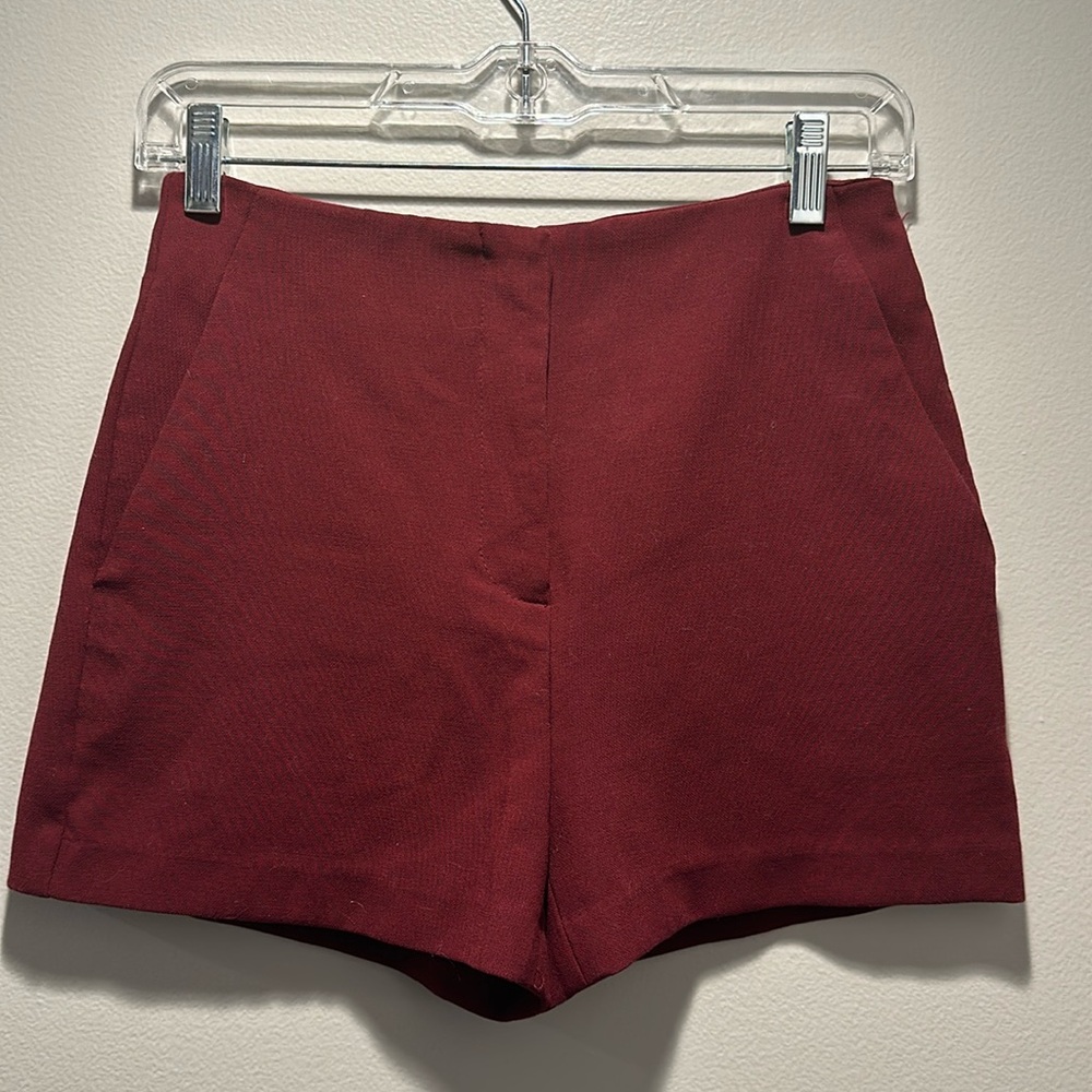 F21 Maroon Dressy Shorts